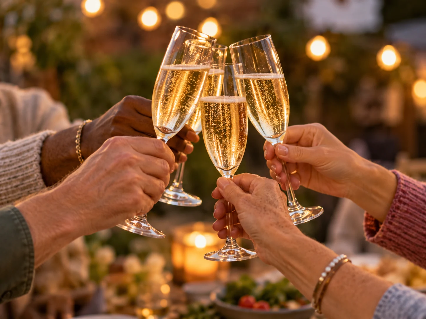 Gezamenlijk proosten met Champagne